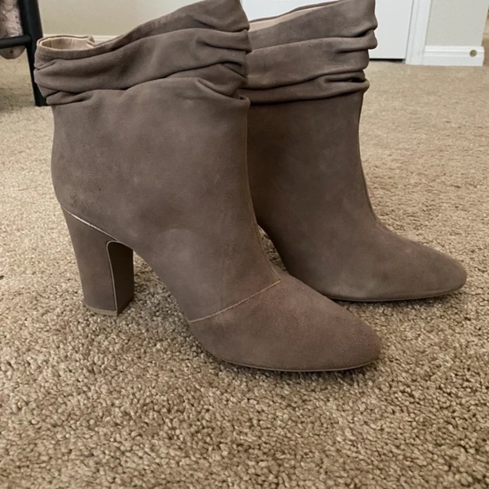 DKNY Taupe Heeled Boots